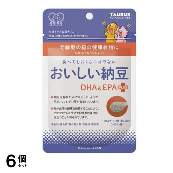 トーラス 健康寿命 おいしい納豆 DHA&EPAプラス 犬猫用 30g 6個セット