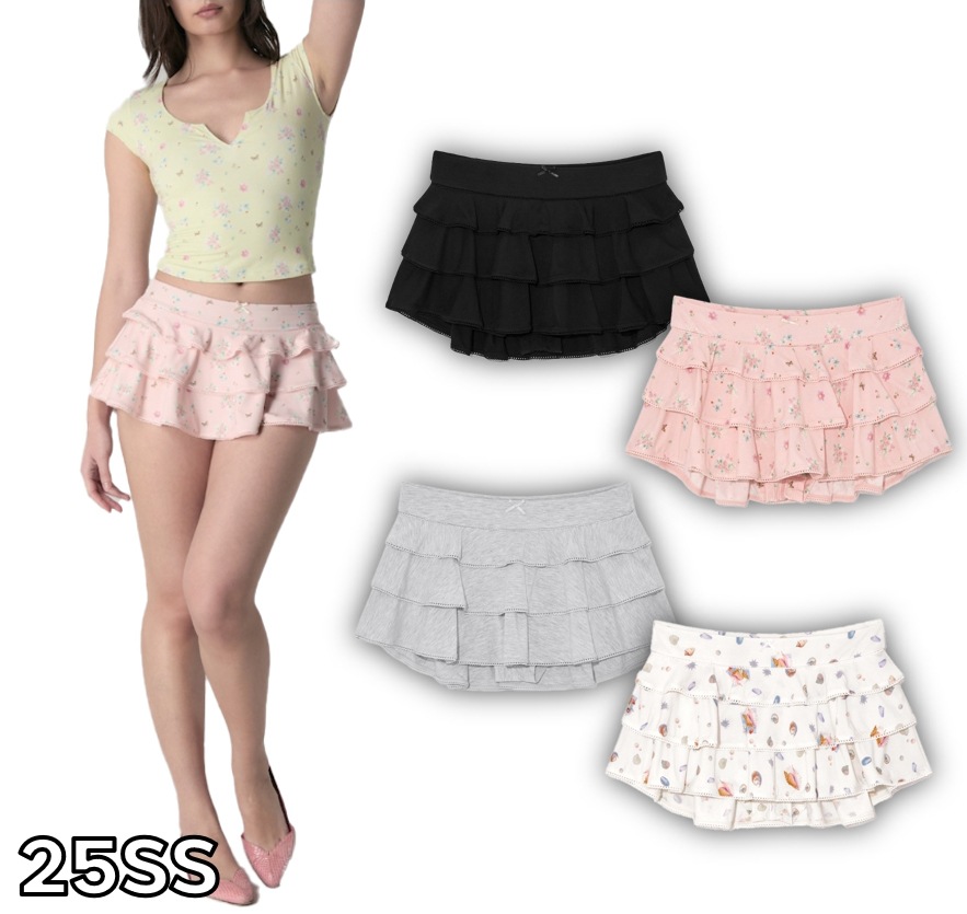 PICOT FRILL MINI SKIRT