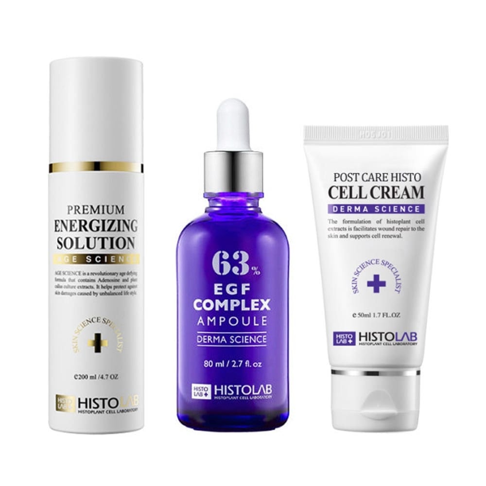 ヒストラップ弾力3種セットプレミアムソリューション+EGFアンプル+セルクリーム