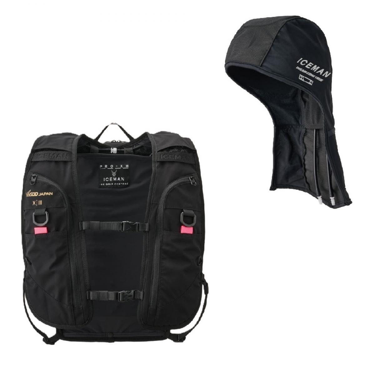 【在庫有・即納】 ICEMAN PRO-X III セルマックス 2026年モデル 冷却シート式 水冷服 ICMPX3S-BLV-SET ブラック アイスマンPRO X 3 アイスマンベスト