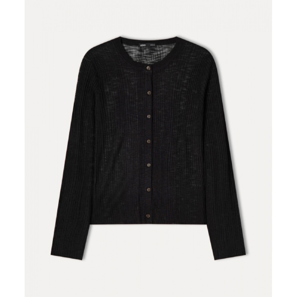 ミクソエッセンシャルラウンドネックシースルーカーディガン RE CKF730T_MIWCKF81QT