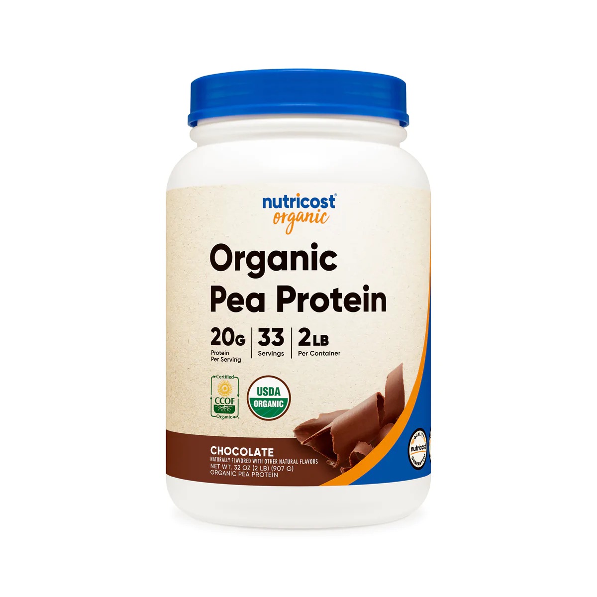 [USA] Nutricost ニュートリコスト Pea Protein Isolate Powder Chocolate (Organic) (2 LB)