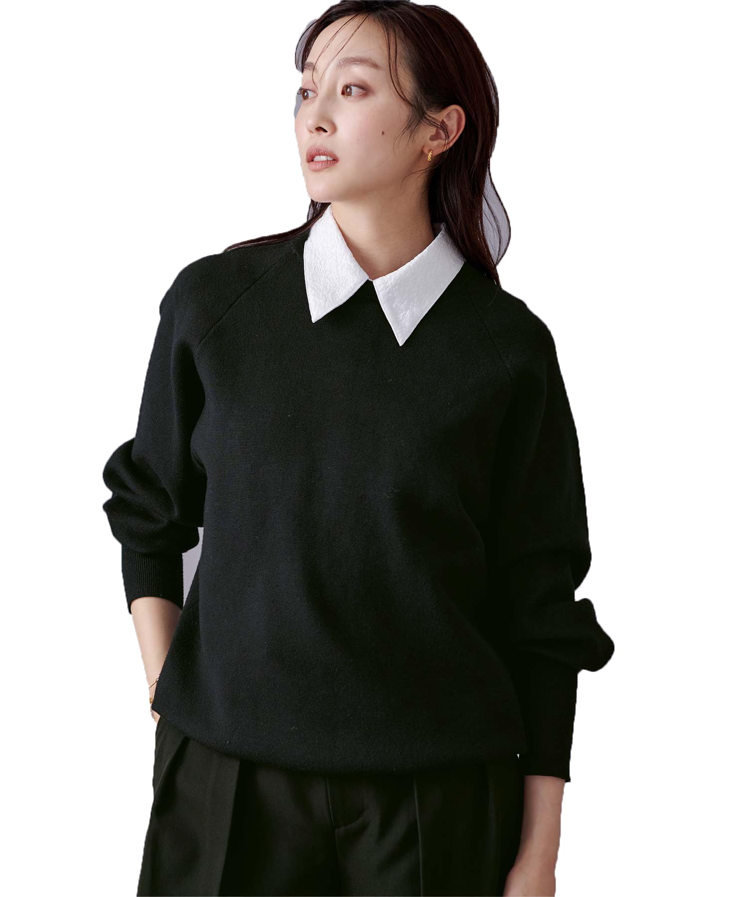 [ユアーズ] スウェットライクニット BYXU0932 レディース S ブラック