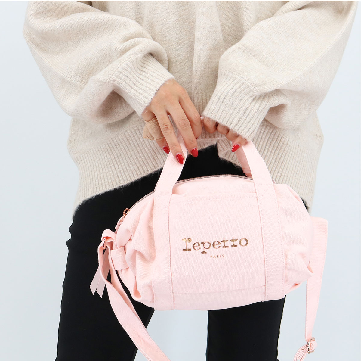REPETTO グライド バッグ ミニサイズ B0378TL ショルダーバッグ コットン ハンドバッグ ロゴ MINI GLIDE BAG ブランド