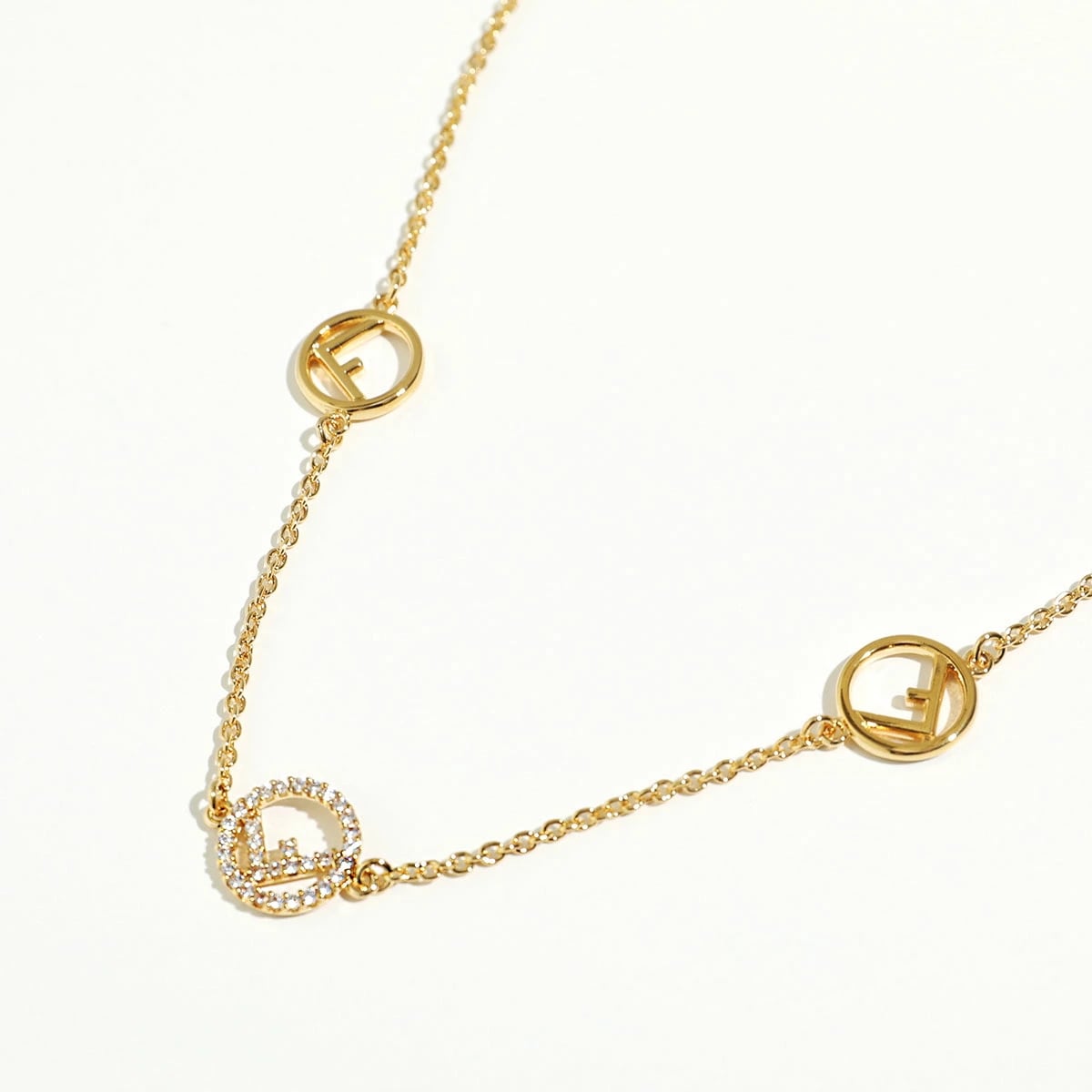 FENDI フェンディ ネックレス 8AG735 6DM レディース エフイズ ロゴ チェーン アクセサリー カラー2色