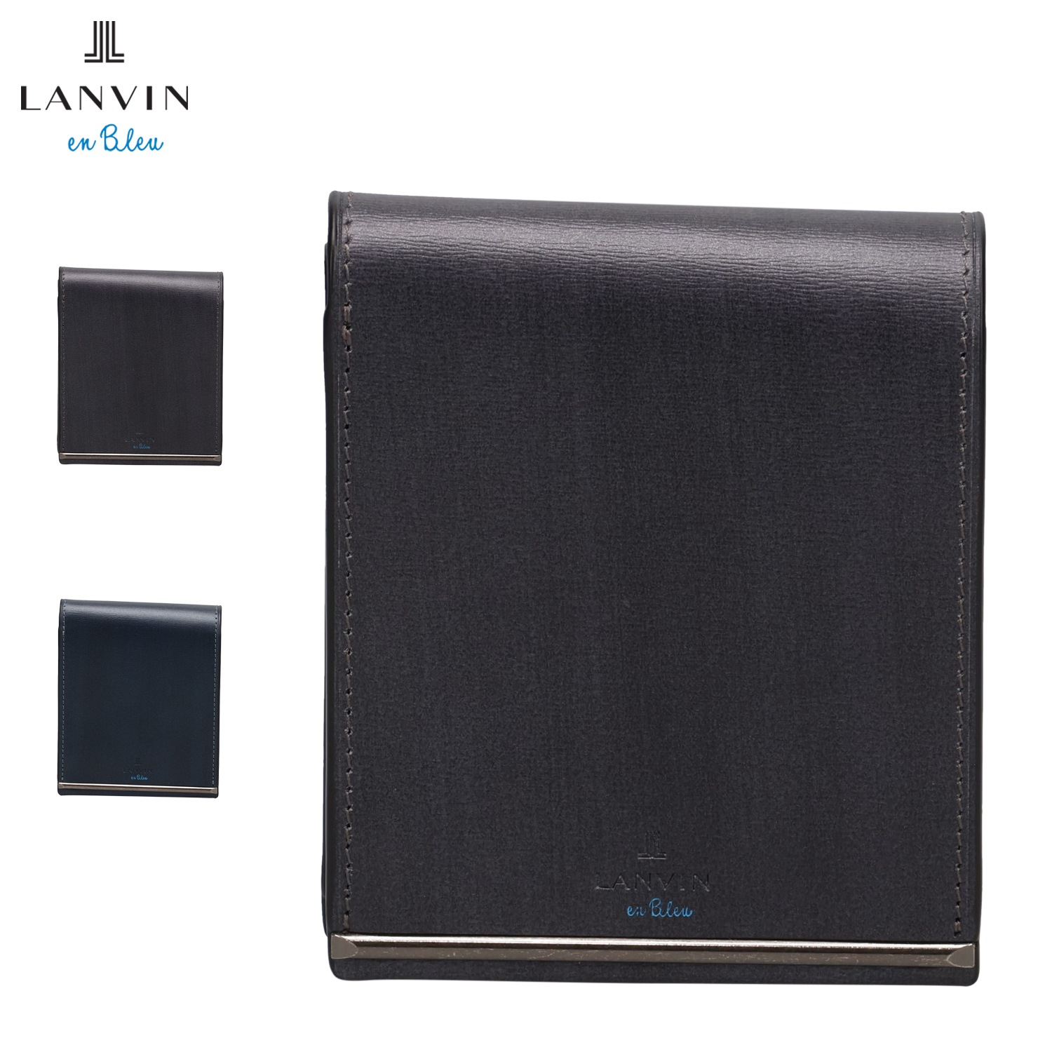 財布 二つ折り メンズ 本革 小銭入れ付き レノア ブラック ネイビー 黒 518612