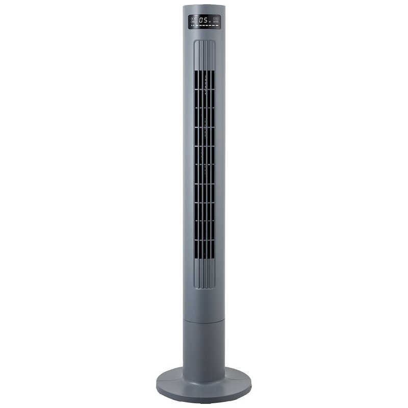 シィーネット　スリムタワーファン DCモーター搭載 (省エネタイプ) 自動首振り機能あり リモコン付き グレー　CTDS104GY