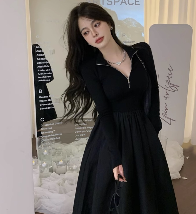 ワンピース デート モテアイテム フレアワンピース 長袖 コットン 大人可愛い きれいめ 上品 おしゃれ かっこいい 大人可愛い ラブリー キュート ガーリー クール モード系 セクシー エレガント