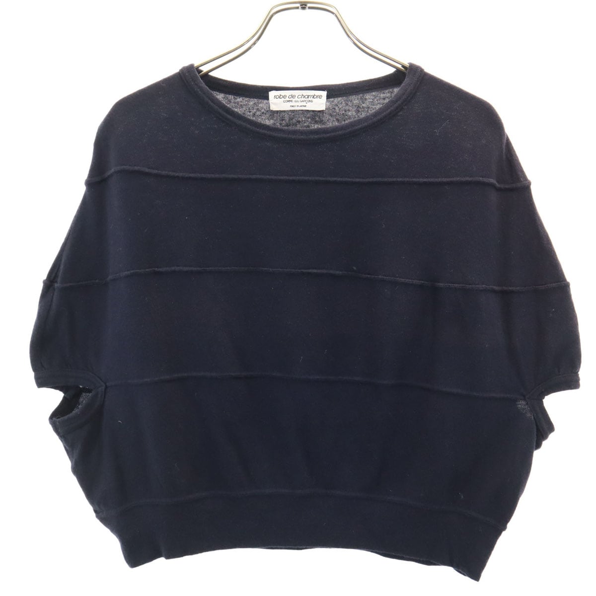 robe de chambre ローブドシャンブル 90s 1996年 COMME des GARCONS 日本製 オールド 半袖 シャツ ネイビー系 レディース 古着