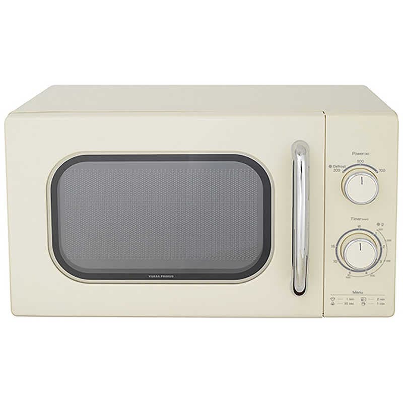 ユアサ　電子レンジ 17L ターンテーブル レトロ電子レンジ 50Hz(東日本専用) アイボリー　PRE-702B-IV