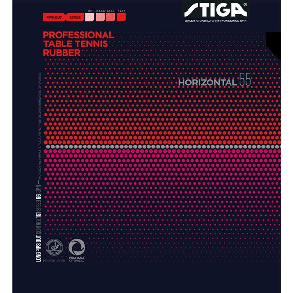 STIGA（スティガ） 粒高ラバー HORIZONTAL 55（ホリゾンタル 55） BLACK 特薄 5,000円