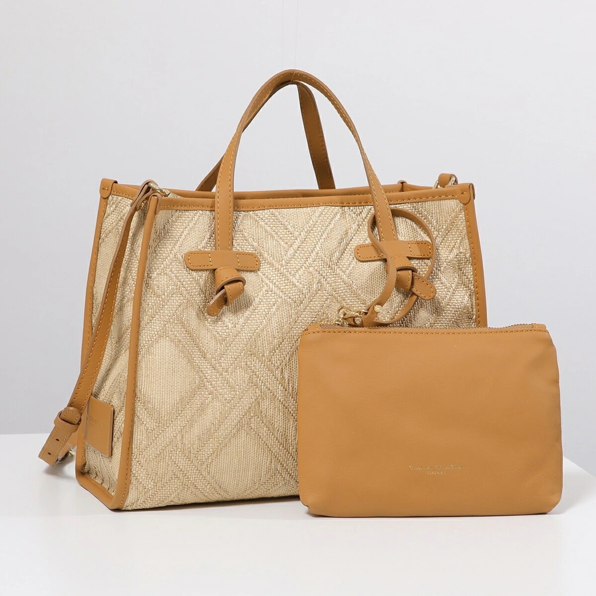 GIANNI CHIARINI ジャンニキアリーニ ハンドバッグ MARCELLA S マルチェッラ BS 9752 CAPRI レディース ポーチ付き ショルダーバッグ 鞄 NATURALE