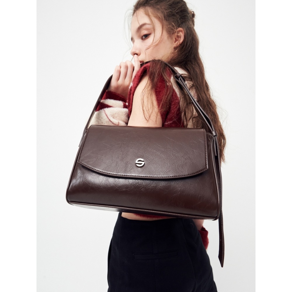 SEMICODE キャプチャーバッグ ミニ - クリンクルチョコブラウン