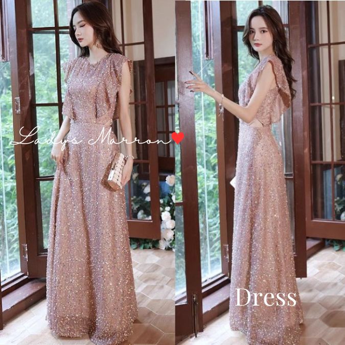 【即納】イブニングドレス スパンコール パーティードレス 結婚式お呼ばれドレス 結婚式服装 お呼ばれ服 同窓会ドレス 二次会ドレス 成人式ドレス 20代 30代 40代 50代 お呼ばれドレス結婚式