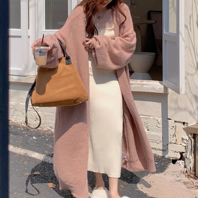 2点セット レディース スカート トップス ワンピース ニット セーター カーディガン セットアップ アンサンブル ドレス 上着 羽織 前開き ロングスカート ツーピーストップス ロング 長袖