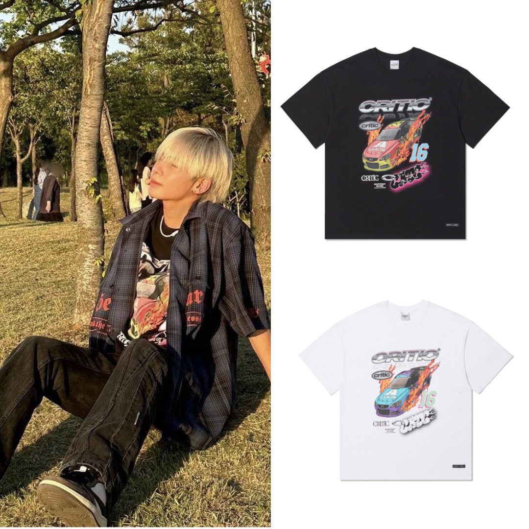 【TXT テヒョンTaehyun着用】 CAR RACING T-shirts オーバーサイズ半袖Tシャツ