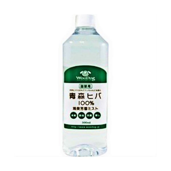 エコグリーン 青森ヒバ 100％消臭芳香ミスト 詰替用 500ml【12個セット】天然 無添加 スプレー ペット臭 ヒノキチオール におい 国産