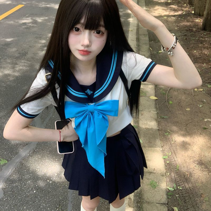 上下セット JK制服 JK制服セット ウエストセーラー服 制服 レディーススーツ 韓国制服スーツ セット学生服 最安値保証 品質良い