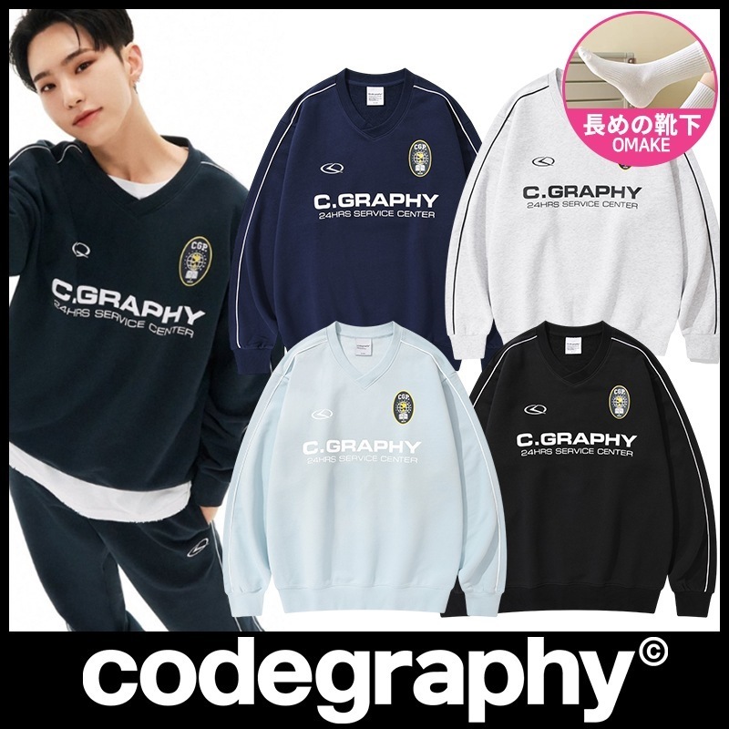 Seventeen ホシ 着用 CGP 24H Track V-neck Sweatshirt ユニセックス