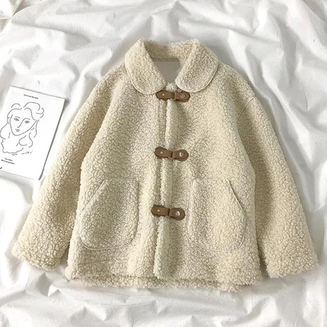 フリースジャケット レディース ジャケット お洒落 モコモコ アウター 可愛い 厚手 フリースコEC335