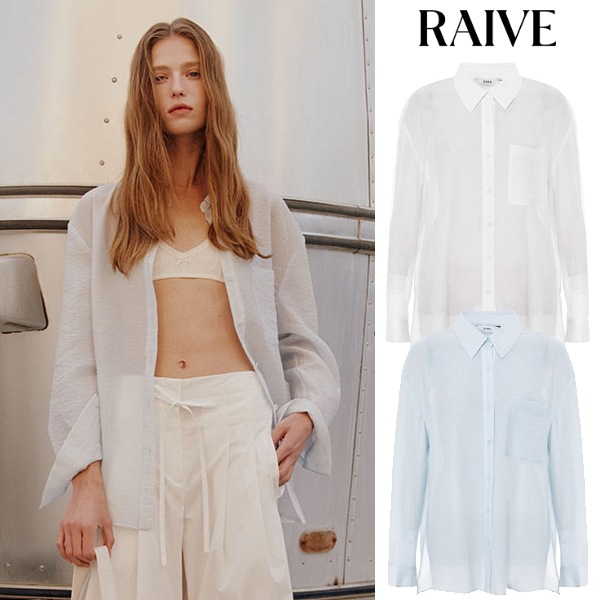シワ加工 シースルー シャツ / Creased See-through