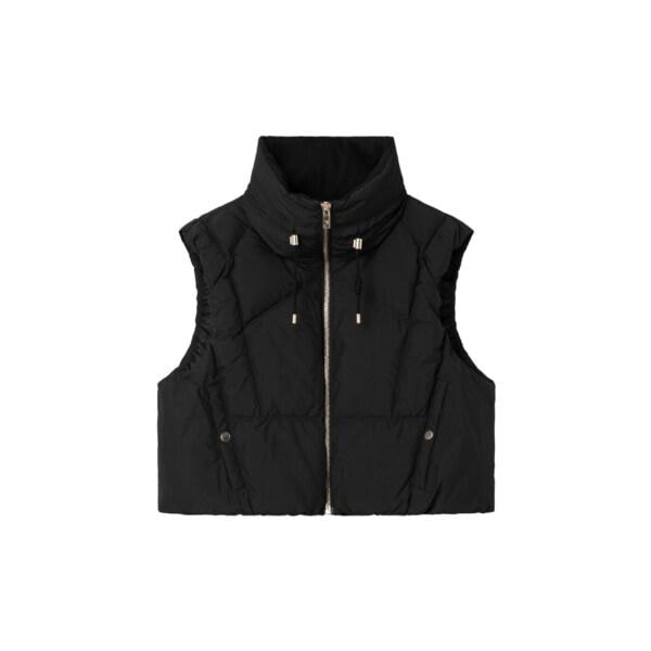 [GUESS] フェザーライト 女性 もこもこ ダウンベスト [YP4W5878]