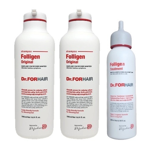 フォリゲンシャンプー 500mL x 2EA +トリートメント200mL