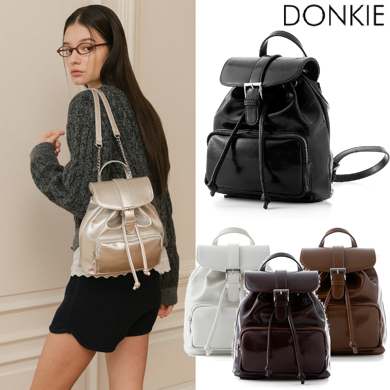 Koi (D1106)_ 5color 新商品 新学期 韓国人気 韓国ファッション デイリーバッグ 女性バッグ ミニバックパック