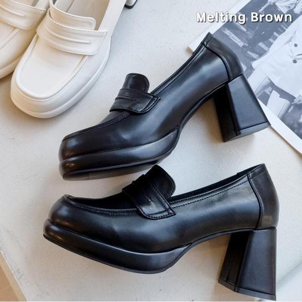 女子背伸びローファーカジュアルシューズ 6.5cm K04