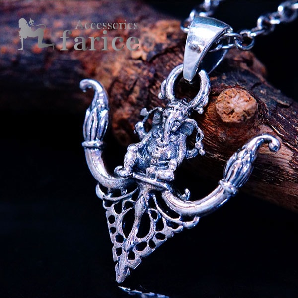 インドの神 ガネーシャ 鏃 アローシルバー 925 ペンダント ネックレス