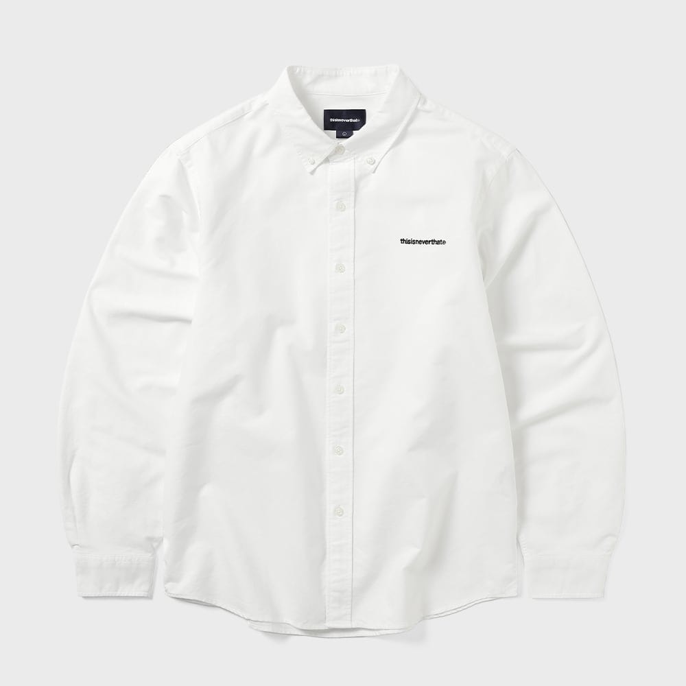 ディス・イズ・ネヴァー・ザット T-ロゴオックスフォードシャツホワイト