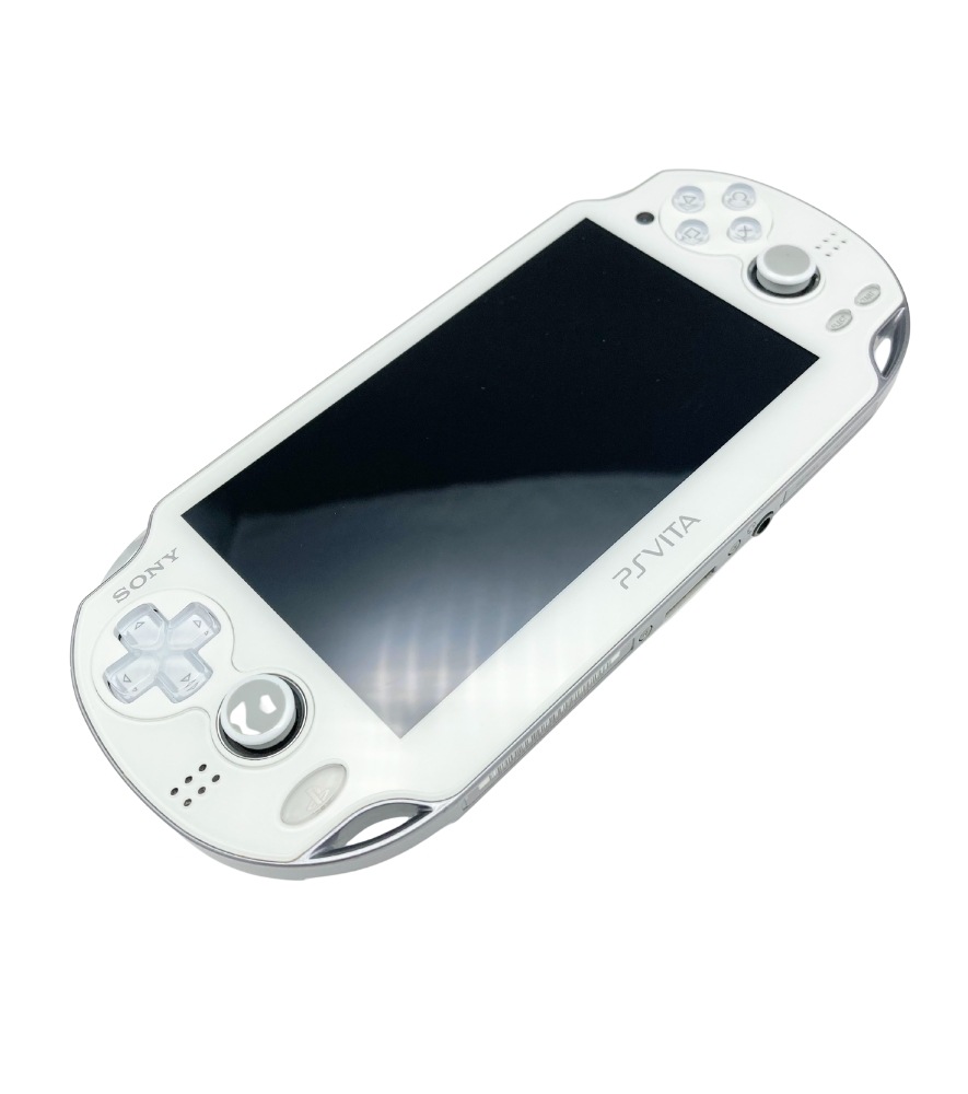 【中古 動作確認済】 PlayStation Vita ヴィータ 3G/Wi‐Fiモデル クリスタル・ホワイト (PCH-1100 AB02)