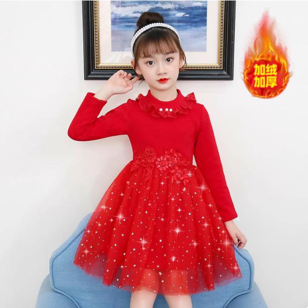 クリスマス衣装 レース ワンピース 裏起毛 ベビー服 サンタクロース サンタコスチューム 子供 コスチューム 仮装 女の子 赤ちゃん 雪柄