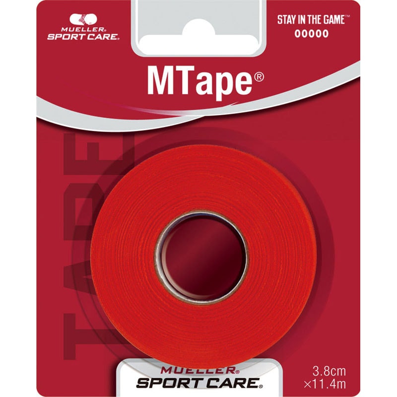 【ロット販売：入り数12】 MUELLER(ミューラー) Mテ-プチ-ムカラ-38mmスカ-レット ボディーケア テーピング (430822)