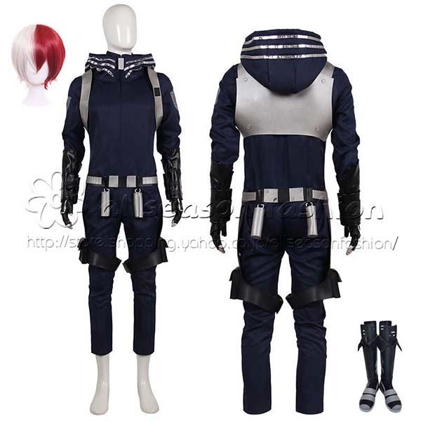 短纳期激.安!価!僕ヒーローアカデミア THE MOVIE ワールドヒーローズミッション 轟焦凍 コスプレ衣装 ウィッグ 靴 ハロウィン仮装 変装