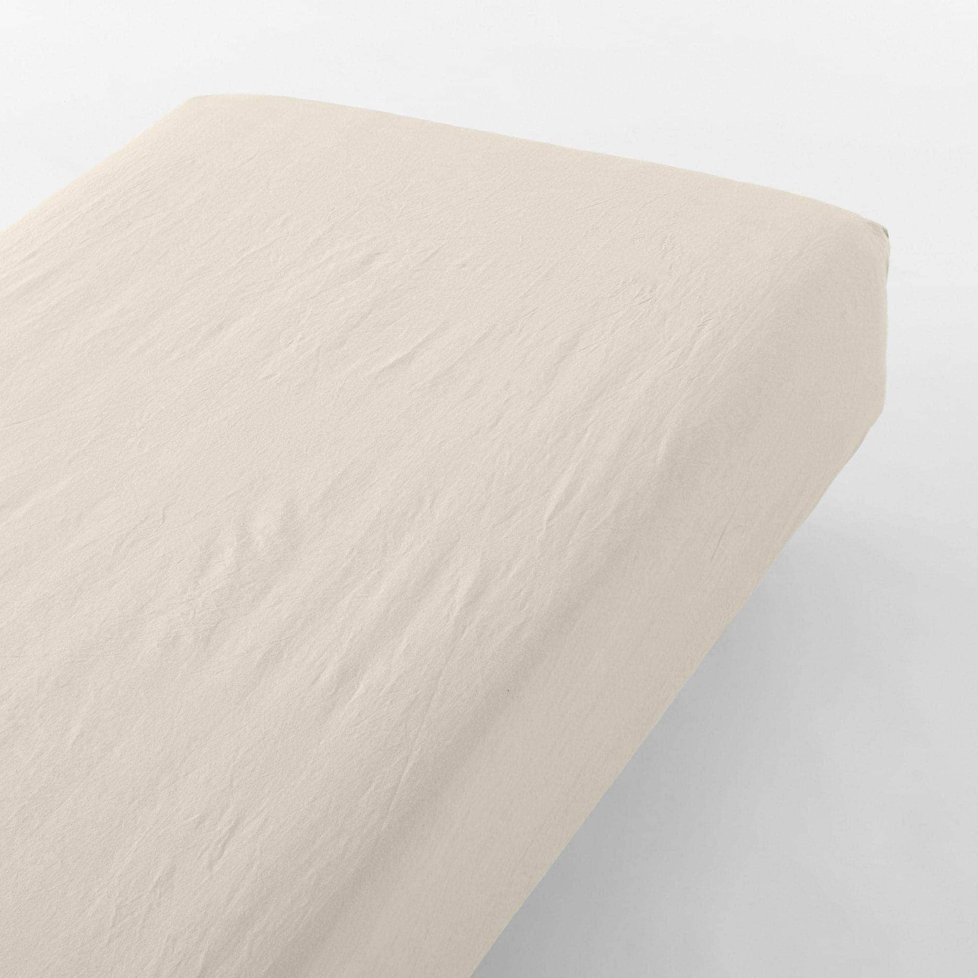 無印良品 洗いざらしボックスシーツ・Ｓ ・１００×２００×１８‐２８ｃｍ用・ライトベージュ 84853494 4,732円