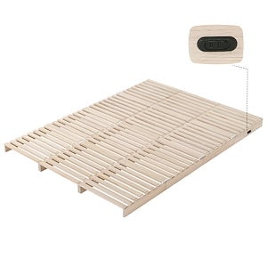 [国内発送]A440パレットベッド 12枚セット すのこベッド コンセント付き 天然パイン材 ローベッド 50*50cm 組み換え自由 木製 天然木 軽量 ベッド パレット ロータイプ ベッドフレーム