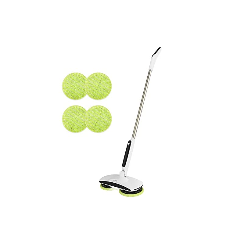 電動モップ 回転モップクリーナー コードレス充電式 天井床窓掃除 軽量 交換モップパッド4枚付