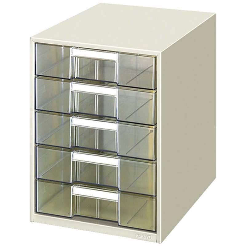 コクヨ　レターケース透明プラスチック引出し ライトグレー　LC-BG205M