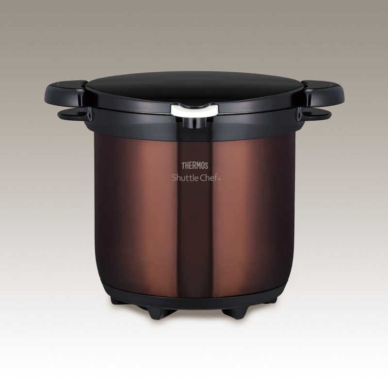 サーモス　真空保温調理器 (4.5L) シャトルシェフ クリアブラウン　KBG-4500-CBW