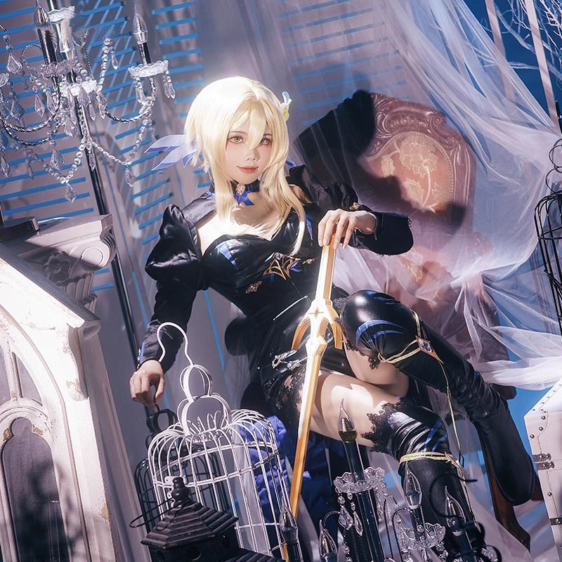 元神旅行者深淵姫蛍ドレスコスプレ衣装女男フルセット