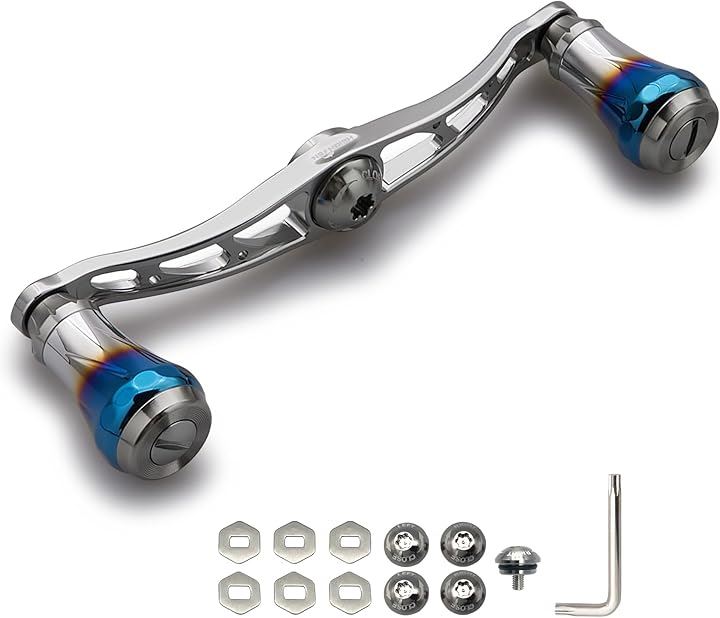 ベイト リール ハンドル シマノ shimano ダイワ daiwa アブガルシア abu 通用 ベイトリール 航空アルミ製 Aurora(V2.0 - 115mm - ガンメタル)