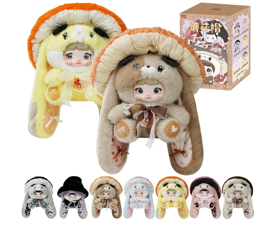 TOP TOY × Nommi「きのこハット 400%」シリーズ ぬいぐるみ【1ピース】ガチャガチャ ブラインド ボックス フィギュア プラモデル プレミアム