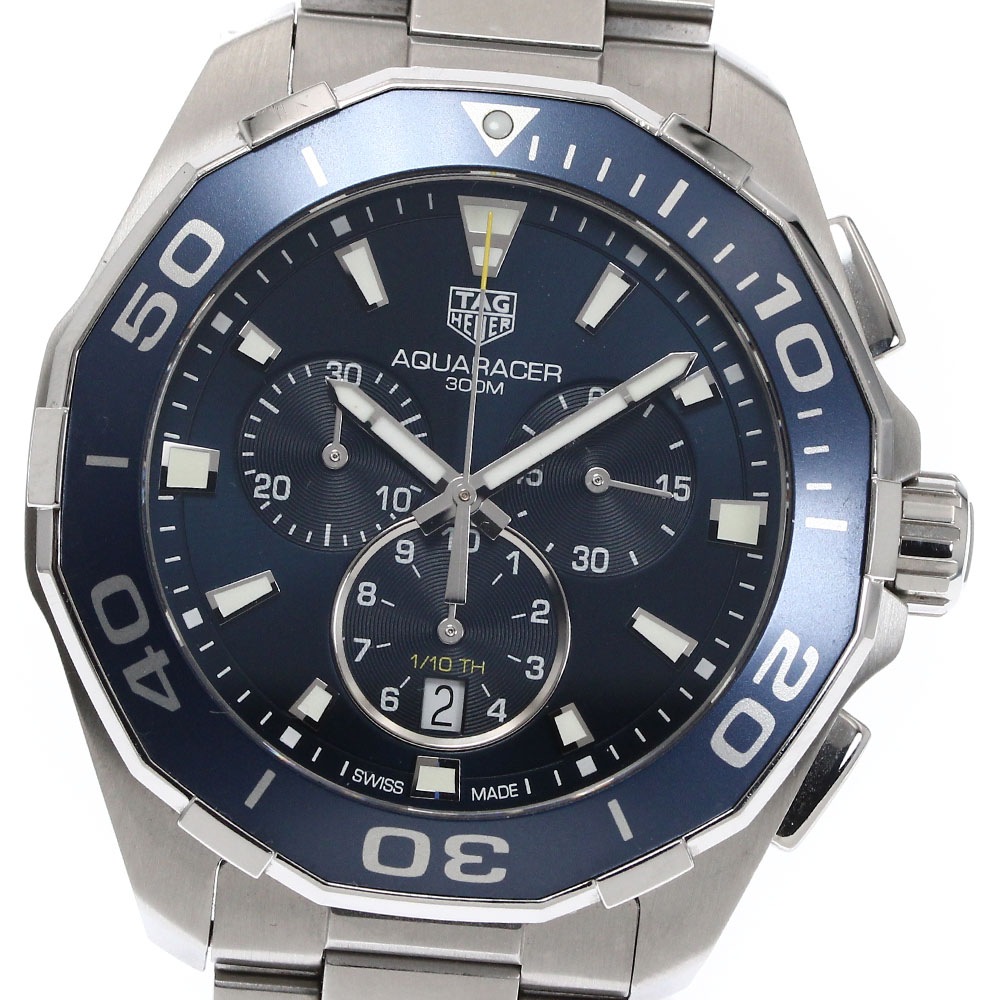 タグホイヤー TAG HEUER CAY111B アクアレーサー クロノグラフ デイト クォーツ メンズ 箱付き_872904【中古】 85,965円