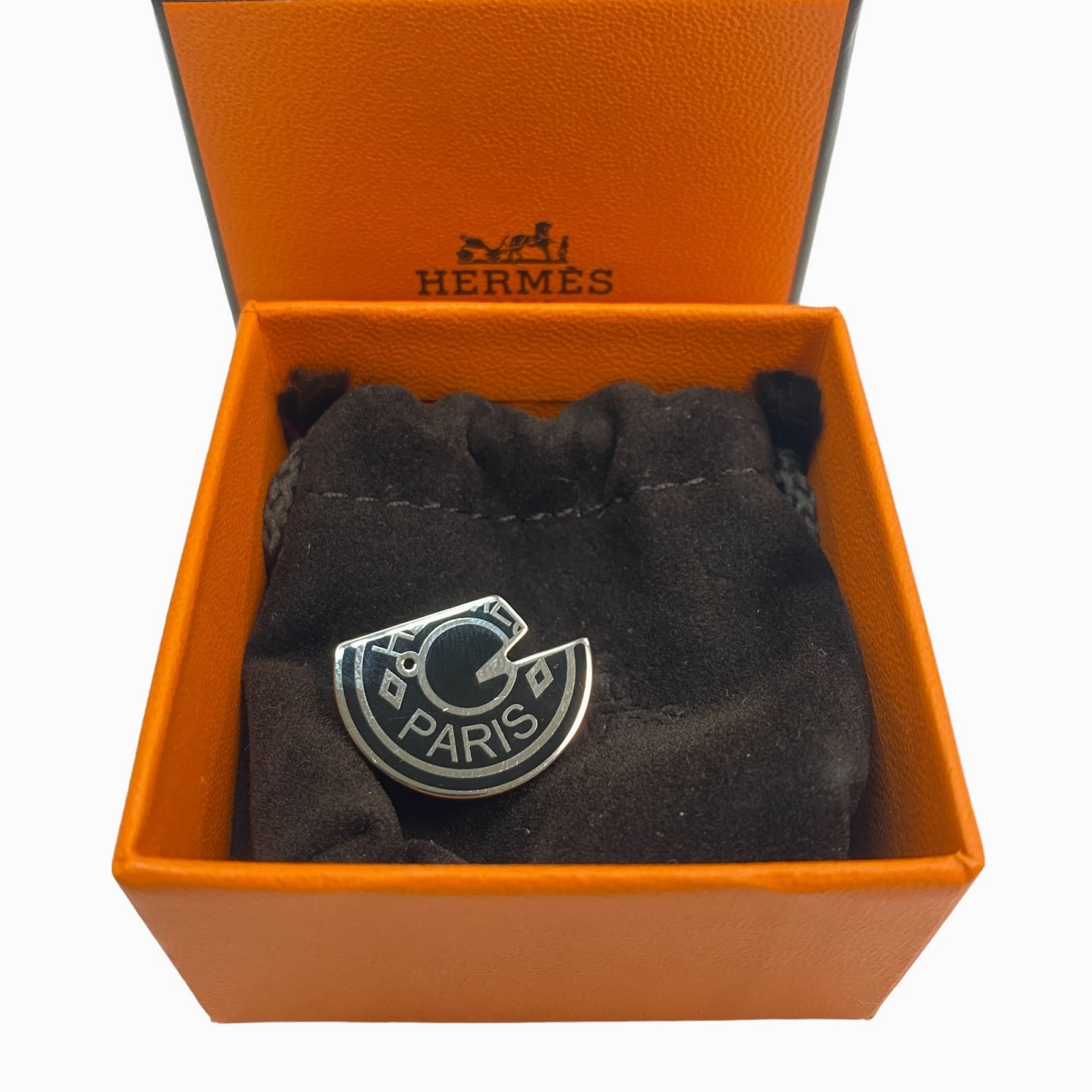 【中古】エルメス HERMES レディース ピンバッチ カルーゼル メタル/ラッカー GD 02 72