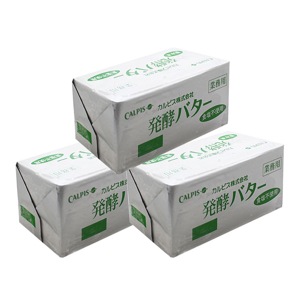 【3個セット】【ママパン】カルピス（株）発酵バター 450g×3（1350g） まとめ買い バター 食塩不使用