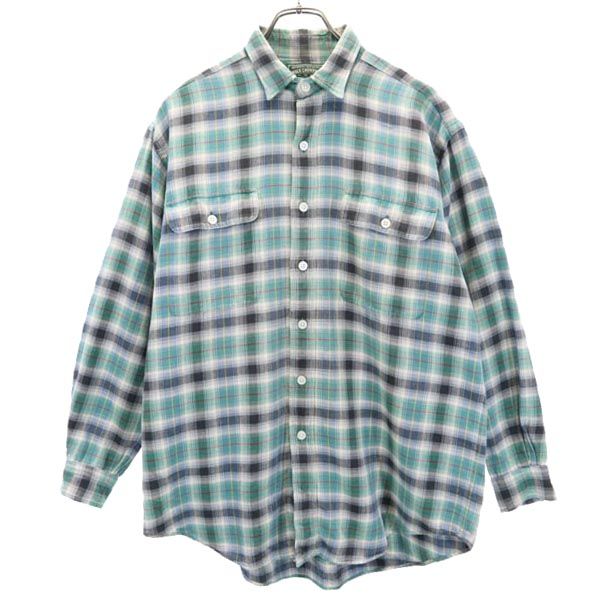 ポロカントリー チェック柄 長袖 シャツ M グリーン系 POLO COUNTRY RALPH LAUREN メンズ
