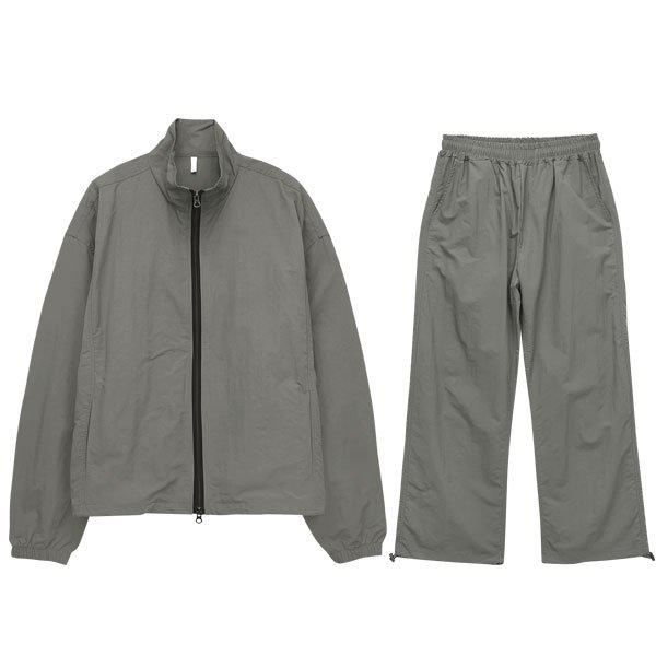 男性ウインドブレーカーセットアップジップアップジャージ ワイドパンツセット SWWT009_P357025842