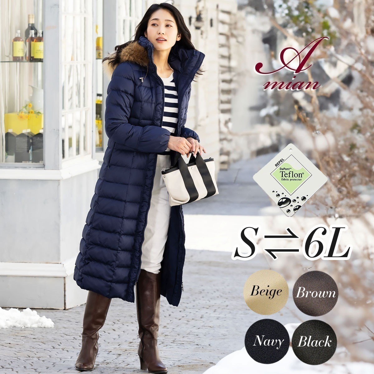 【新品登场快速出荷】ダウンコート レディース ロング 毛皮付き グースダウン 95% 大きいサイズ きれいめ ダウンジャケット 30代 40代 軽量 50代 ブランド かわいい 暖かい 撥水 テフロン 9,643円