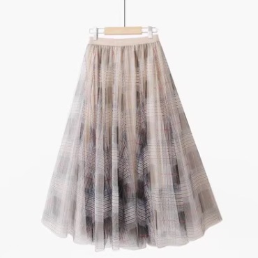 レディース スカート ボトムス チュールスカート ロングスカート ロング フレア フェミニン プリーツ チュール ウエストゴム 透け感 コンサバ かわいい 大人可愛い シンプル おしゃれ こなれ感